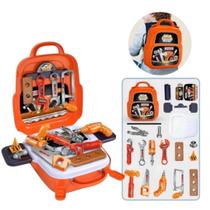 Maleta Ferramentas Infantil Didática Brinquedo Construtor(Laranja)