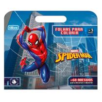 Maleta Folhas p/ Colorir Spider Man 8fls Tilibra