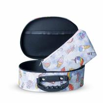 Maleta frasqueira + necessaire bolsa de mão maquiagens oval dp-oval