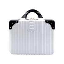 Maleta Frasqueira Viagem de Mão Reforçada em Abs Branco/Preto