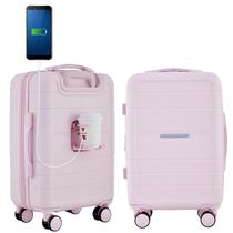 Maleta French Connection St. Martin Bagagem de Mão Rosa com USB Maleta French Connection St. Martin Bagagem de Mão Rosa com USB