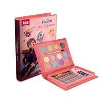 Maleta Frozen Artística Infantil - Kit 24 Peças Aquarela + Pincel + Giz de Cera + Apontador + Borracha + Lapis preto - TRIS
