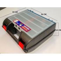 Maleta Furadeira Ferramentas Multiuso 33x36x14cm Plástica Reforçada com Divisórias