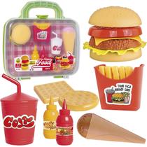 Maleta Happy Food Comidinha De Brinquedo Com Hamburguer Desmontável - Samba Toys
