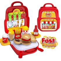 Maleta Infantil Brinquedo Lancheira Fast Food 29 Peças 3 em 1 ENVIO IMEDIATO - Toy King