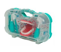 Maleta Infantil Kit Dentista 5 Peças Pakitoys 1270 Cor Verde