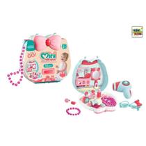 Maleta Infantil Kit Mini Makeup Para Meninas Com 16 peças ToyKing - Toy King