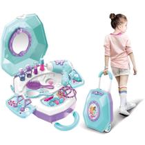 Maleta Infantil Mania De Beleza Penteadeira Com Acessórios - Dm Toys