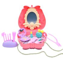 Maleta infantil salão de beleza c/ acessorios para boneca 18 pçs Maleta infantil salão de beleza c/ acessorios para boneca 18 pçs