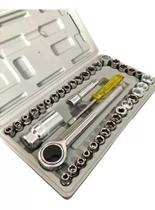 Maleta Jogo Chave Canhao Soquete C/ Catraca Reversível 40 Pç