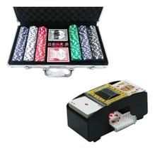 Maleta Jogo De Poker Completa + Embaralhador De Cartas
