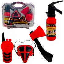 Maleta Kit Bombeiro resgate Infantil Brinquedo Acessórios