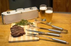 Maleta kit churrasco 3 Peças Presente