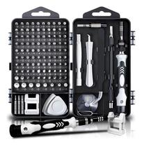 Maleta Kit de Ferramentas com 115 Peças Jogo de Soquetes Imã Precisão Torx Fenda Philips Hexagonal