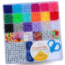 Maleta Kit de Miçangas Infantil para Pulseiras Completo Miçangas Para Menino Menina
