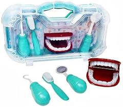 Maleta Kit Dentista Infantil Brinquedo Aprendendo a Escovar - Paki Toys
