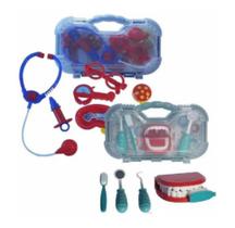 Maleta Kit Dentista infantil E kit Médico 2 Brinquedos educativos Maleta Kit Dentista infantil E kit Médico 2 Brinquedos educativos