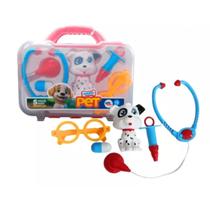Maleta Kit Doutor Pet Acessórios Infantil Didático Brinquedo