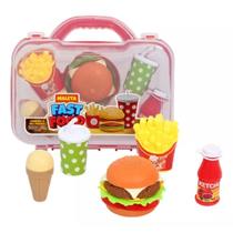 Maleta Kit Fast Food Comidinhas Infantil Didático Brinquedo