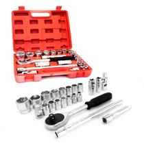 Maleta Kit Jogo De Soquete Sextavado 10 A 32mm 1/2pol 22 peças Bravus Force