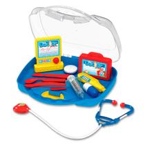 Maleta Kit Médico Clini Kids Toyng Com Acessórios Azul