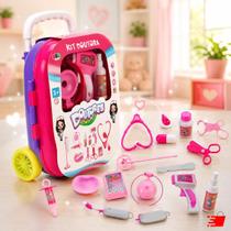 Maleta Kit Médico Doutora Infantil Menina BBR Toys Educativo e resistente com Luzes e Rodinhas Maleta Kit Médico Doutora Infantil Menina BBR Toys Educativo e resistente com Luzes e Rodinhas