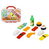 Maleta Kit Sushi Comidinhas Infantil Didático Brinquedo Maleta Kit Sushi Comidinhas Infantil Didático Brinquedo