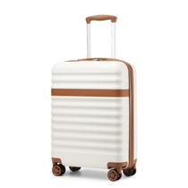 Maleta Kono 22x14x9 pulgadas Marrón Crema Ligera con Cerradura TSA Maleta Kono 22x14x9 pulgadas Marrón Crema Ligera con Cerradura TSA