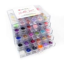 Maleta luxo com 120 glitter mix da jo