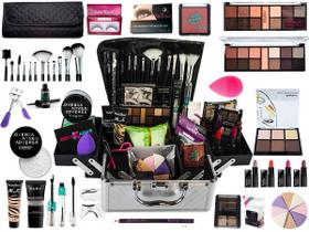 Maleta Maquiagem Completa Ruby Rose Kit Pinceis Macrilan