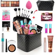 Maleta Maquiagem Pincel Macrilan Base Ruby Rose + Necessaire Maleta Maquiagem Pincel Macrilan Base Ruby Rose + Necessaire