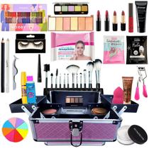 Maleta Maquiagem Profissional Super Completa + Cortesias BZ71-3 - Bazar Na Web