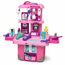 Maleta Medica Infantil Kit Doutora Rosa Rodinha Luz Maleta Medica Infantil Kit Doutora Rosa Rodinha Luz