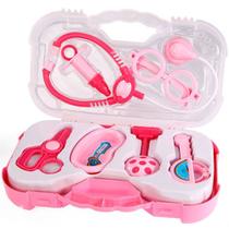 Maleta Médica Infantil Mini Doutor/Doutora de plástico para crianças, rosa Maleta Médica Infantil Mini Doutor/Doutora de plástico para crianças, rosa