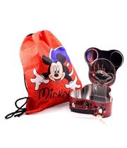 Maleta Metal Guarda Objetos Bolsinha Mickey Vermelha Disney