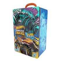 Maleta Metálica Hot Wheels Para Carrinho Monster Truck - Fun Maleta Metálica Hot Wheels Para Carrinho Monster Truck - Fun