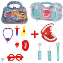 Maleta Mini Doutor E Doutora Kit Médico Dentista Infantil Maleta Mini Doutor E Doutora Kit Médico Dentista Infantil