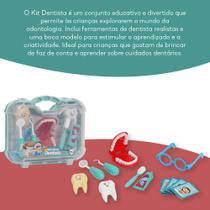 Maleta Mini Kit Dentista Infantil Cor Verde 1272 Pakitoys