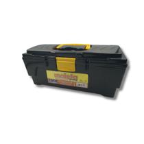 Maleta Multiuso com divisória Ferramentas, Parafusos, Armarinho, Pesca - Preta Com Alça e Trava 14x32 - ERCAPLAST