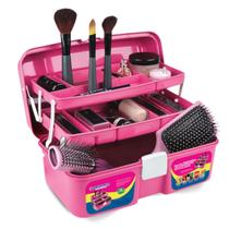 Maleta Multiuso Manicure Esmalte Maquiagem Rosa ArqPlast