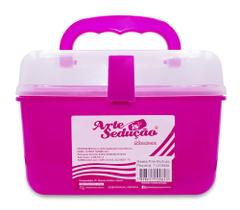 Maleta Multiuso Manicure Pedicure Esmalte Maquiagem Rosa