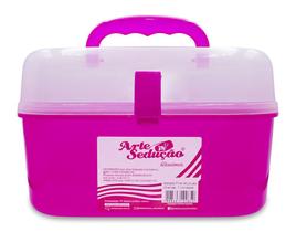 Maleta Multiuso Manicure Pedicure Maquiagem Rosa Grande Maleta Multiuso Manicure Pedicure Maquiagem Rosa Grande