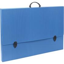 Maleta Novaonda Com Alca A-2 Azul C/Fecho 3,5 Cm Polibras