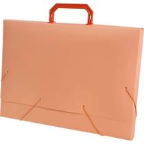 Maleta Oficio PP 40mm Cor Coral Pastel 359mm x 258mm x 43mm - ACP