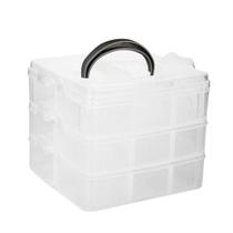 Maleta organizador caixa organizadora 18 divisorias box pesca costura estojo ferramentas medicamentos modular