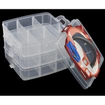 Maleta organizador caixa organizadora 18 divisorias box pesca costura estojo ferramentas modular