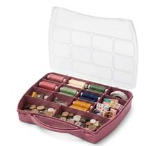 Maleta Organizadora 12 Divisorias Rosa Caixa Multiuso Box Porta Objetos Pesca Bijuterias Costura Nail Design Tampa Com T Maleta Organizadora 12 Divisorias Rosa Caixa Multiuso Box Porta Objetos Pesca Bijuterias Costura Nail Design Tampa Com T