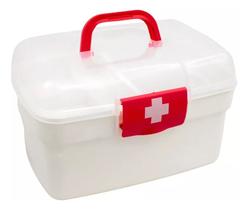 Maleta Organizadora Casita Primeiros Socorros Com Bandeja Branca