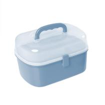 Maleta Organizadora de Maquiagem Grande Com Divisórias Internas Para Manicure Feminina Plástica