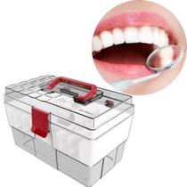 Maleta Organizadora Odontológica Cristal Acessórios Vermelho Maleta Organizadora Odontológica Cristal Acessórios Vermelho